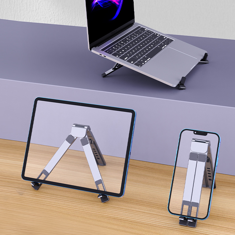 WH5013 Portable Foldable Notebook Stand in Workspace
