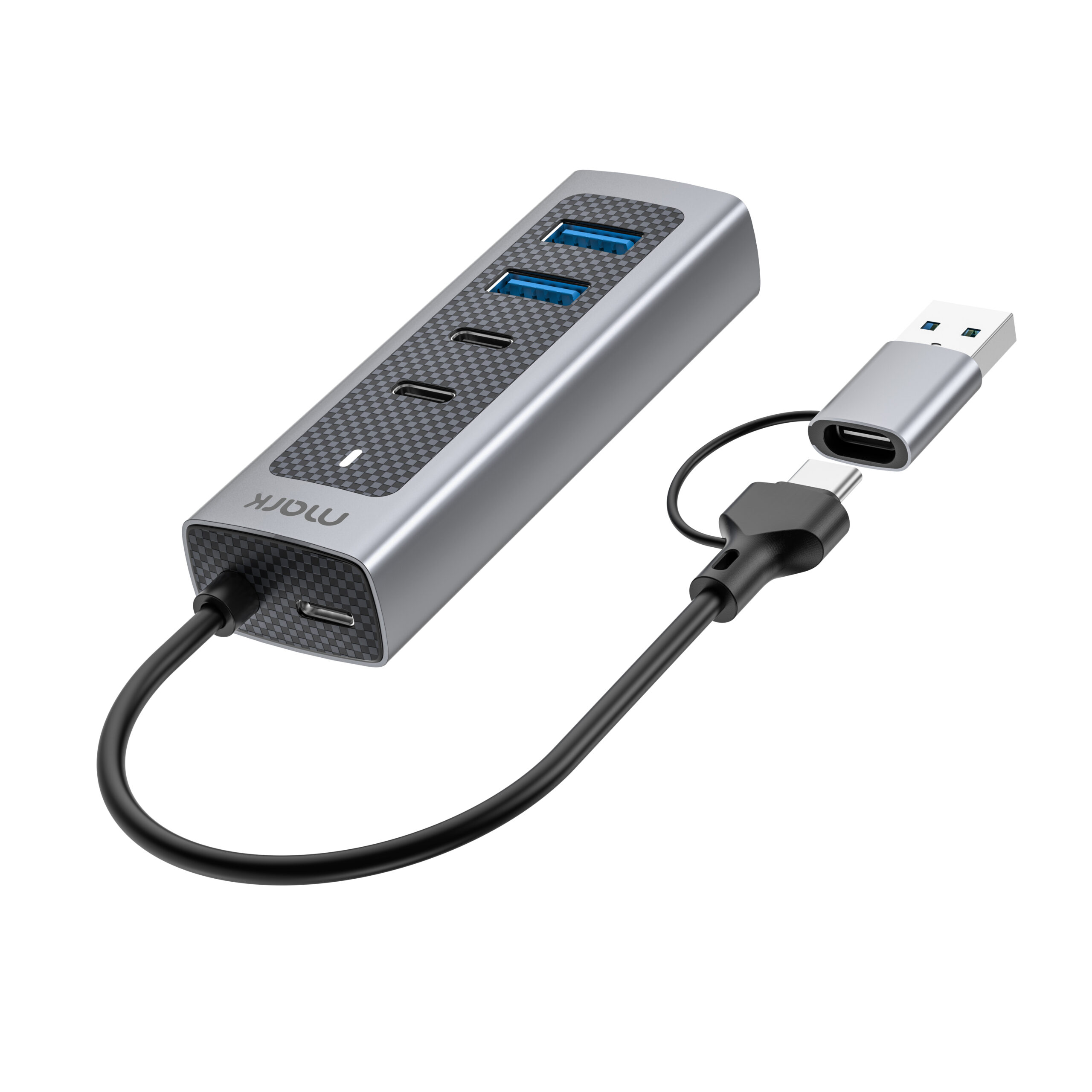WH3234 7-Port USB 3.2 Hub Connected to Multiple Devices
