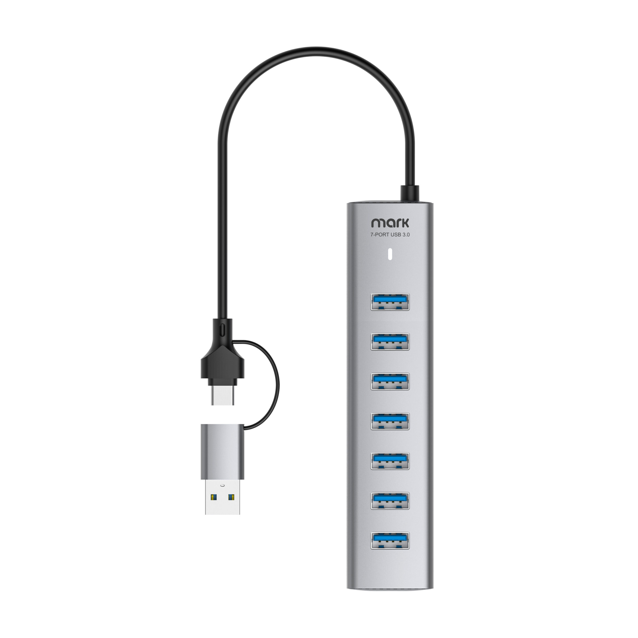 WH3234 7-Port USB 3.2 Hub Connected to Multiple Devices