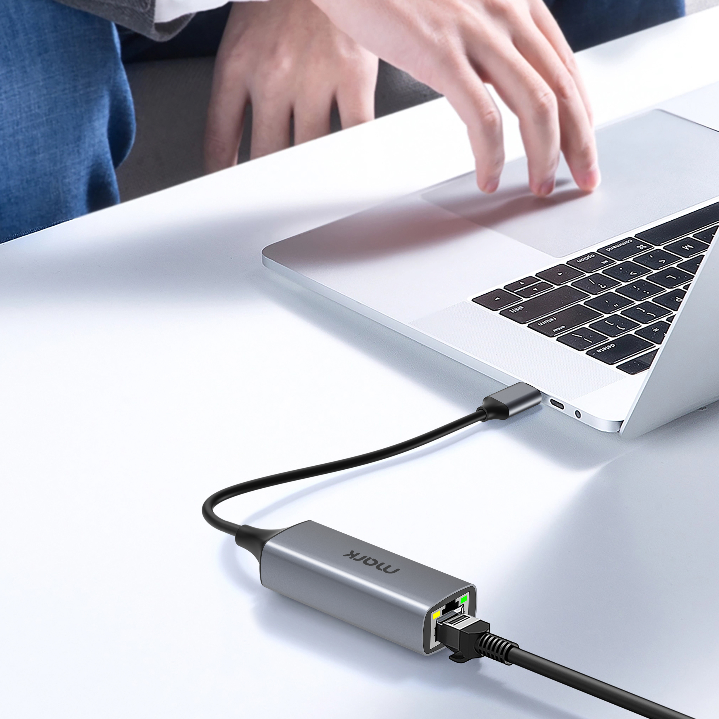 WH3504T USB-C Ethernet Adapter for Windows and MacBook