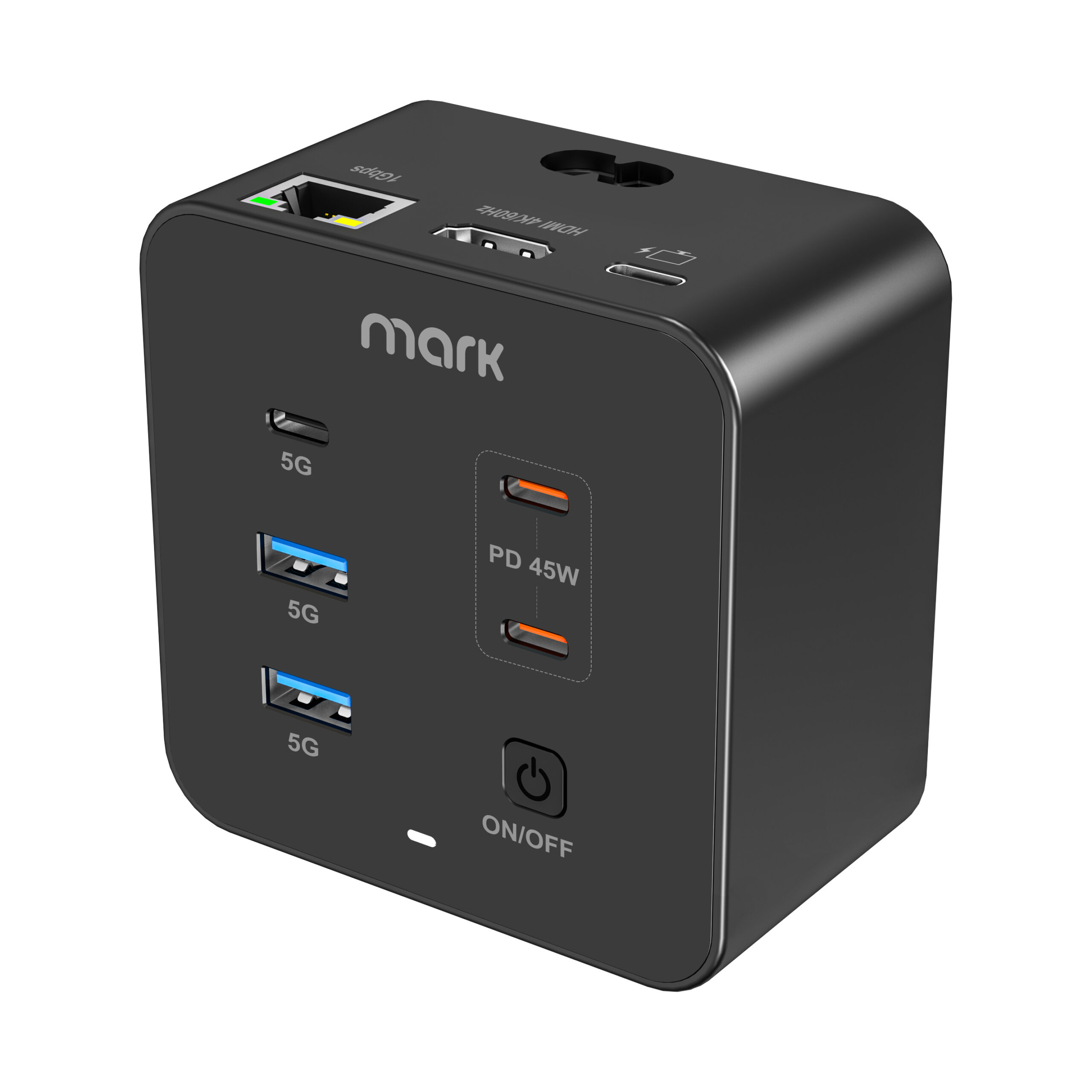 WH7001 8-in-1 USB-C dock with 168W PD charger